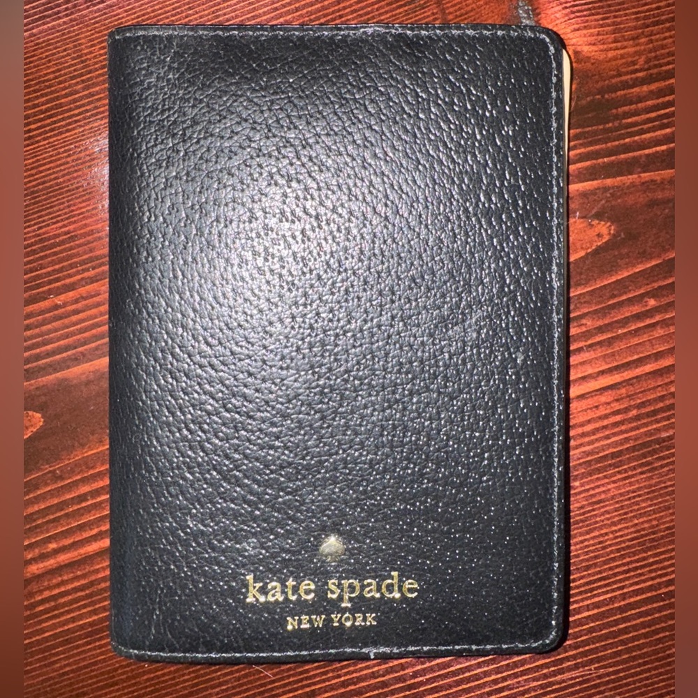 Kate Spade Black Leather Passport Holder
